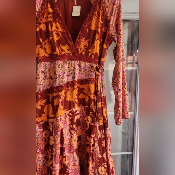 New Free People Tilda Wrap Dress Femme Combo - Picture 11 of 11